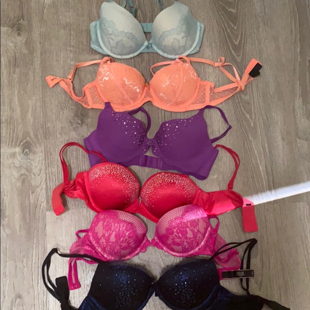 Sexy sparkly and detailed bras various colors